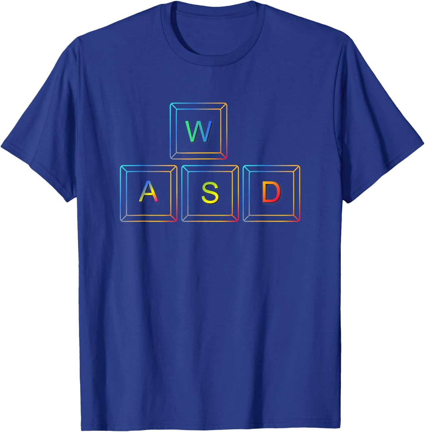 WASD RGB PC Gaming Gift Shirt for Computer Gamers T-Shirt - T-Shirt | Royal