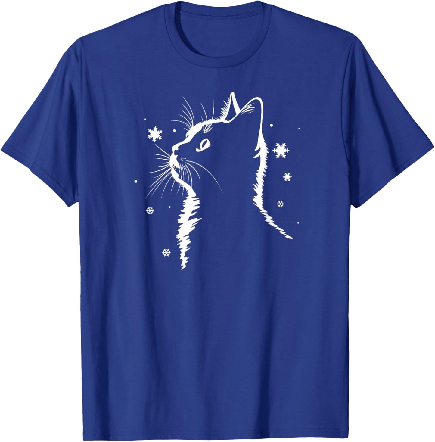 Cute Cat Snow Snowflakes Kitty Cat Women T-Shirt - T-Shirt | Royal