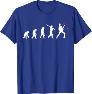 Evolution Of Man Guitar, Rock Shirt, Guitarist Gift T-Shirt - T-Shirt | Royal