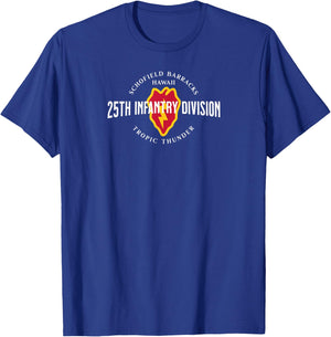 25th Infantry Division Schofield Barracks Tropic Thunder Vet T-Shirt - T-Shirt | Royal