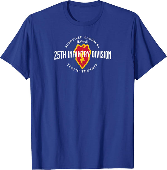 25th Infantry Division Schofield Barracks Tropic Thunder Vet T-Shirt - T-Shirt | Royal