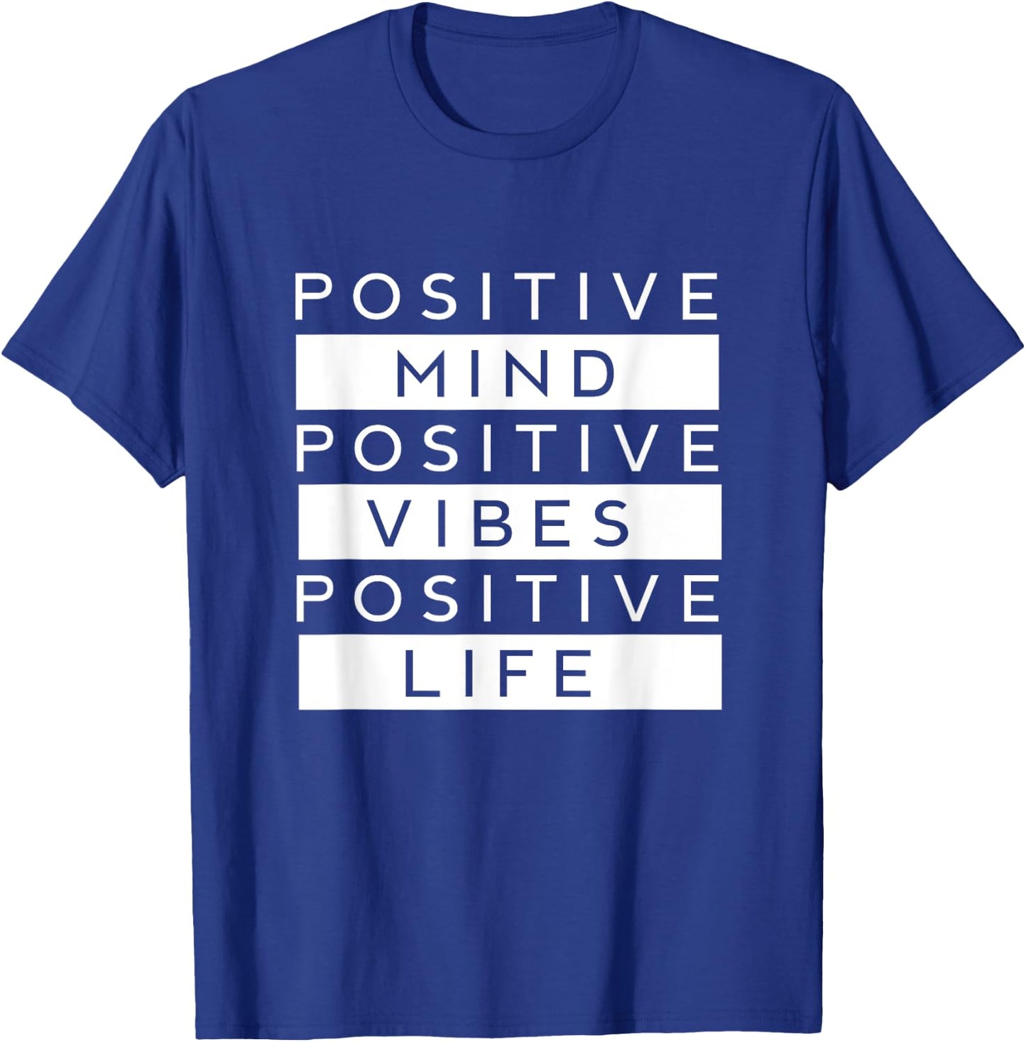 Positive mind, vibes and life Love Peace Namaste T-Shirt - T-Shirt | Royal
