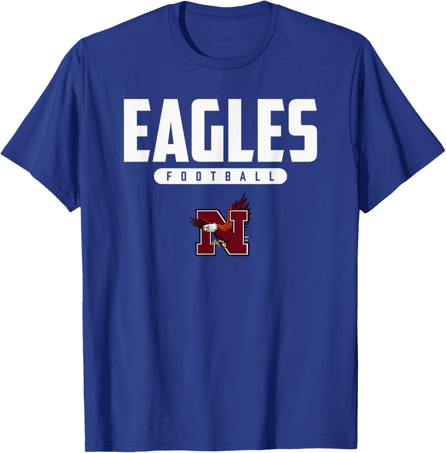 Niceville Eagles Logo Football HS T-Shirt - T-Shirt | Royal