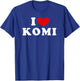 I Love Komi, I Heart Komi T-Shirt - T-Shirt | Royal