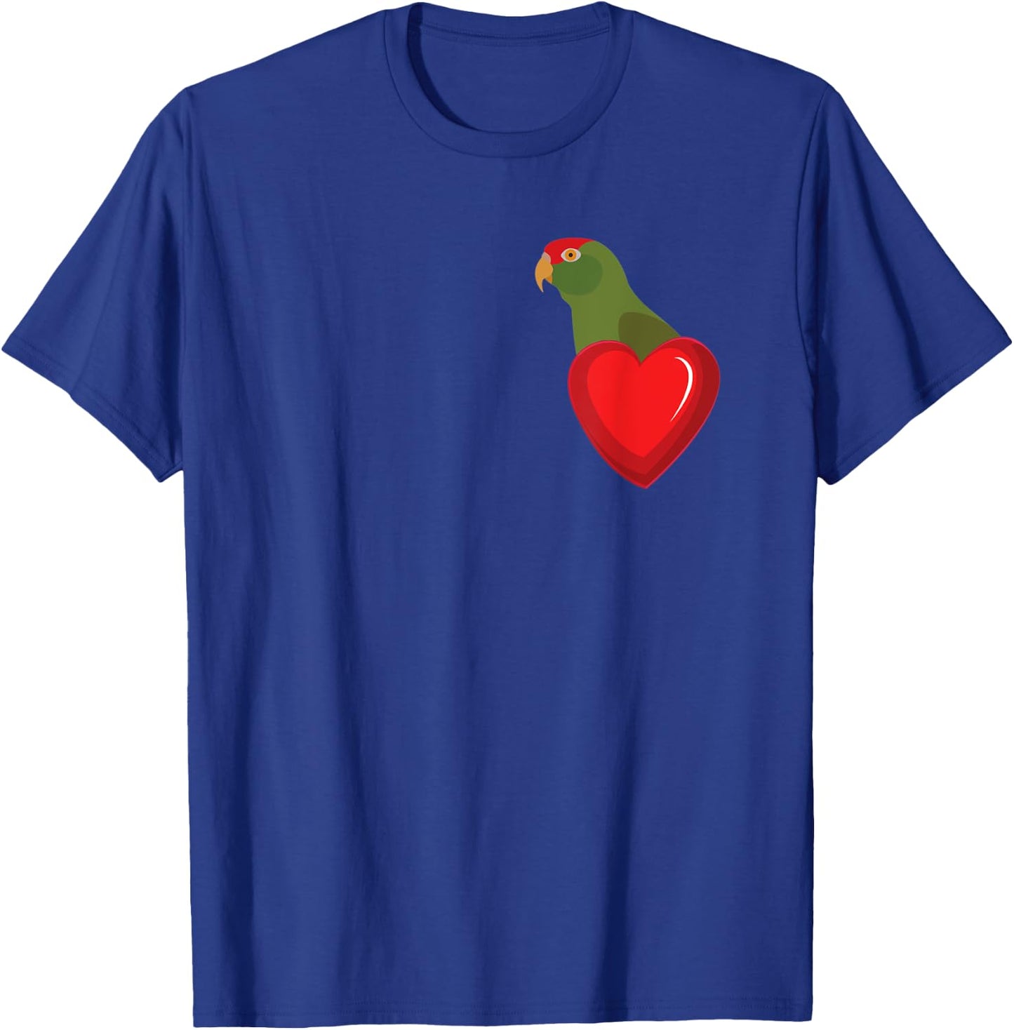Cherry Headed Conure Parrot Heart Pocket T-Shirt - T-Shirt | Royal
