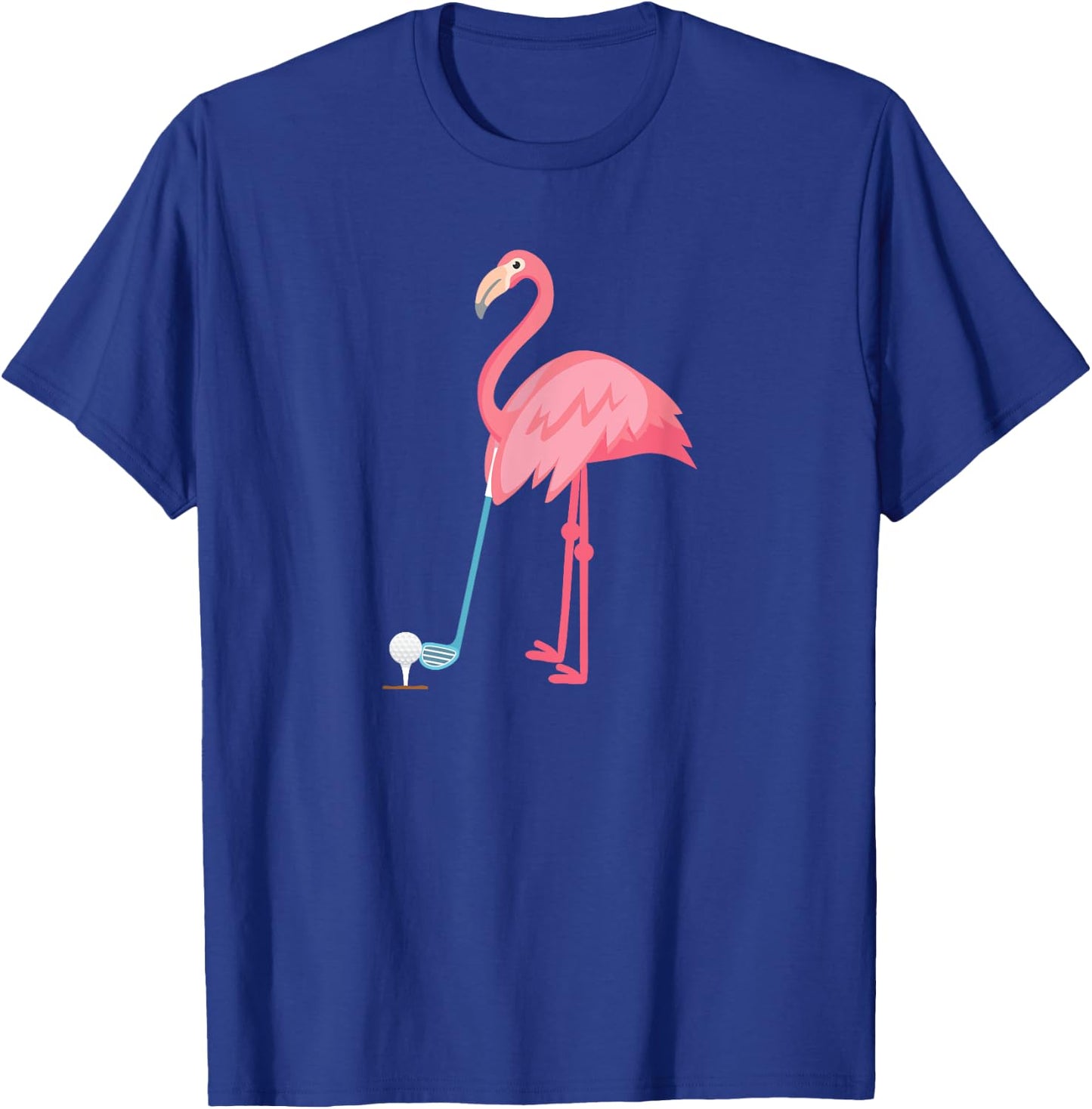 Golf Flamingo Lover Gift Floral Women Men Funny Summer Cute T-Shirt - T-Shirt | Royal