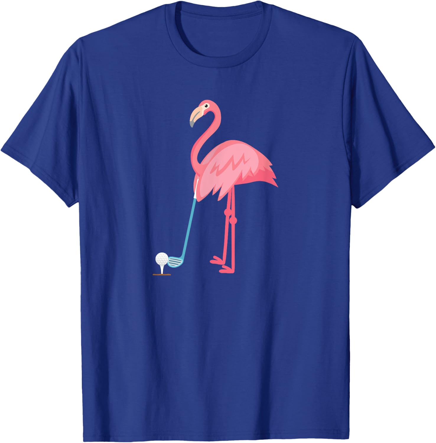 Golf Flamingo Lover Gift Floral Women Men Funny Summer Cute T-Shirt - T-Shirt | Royal