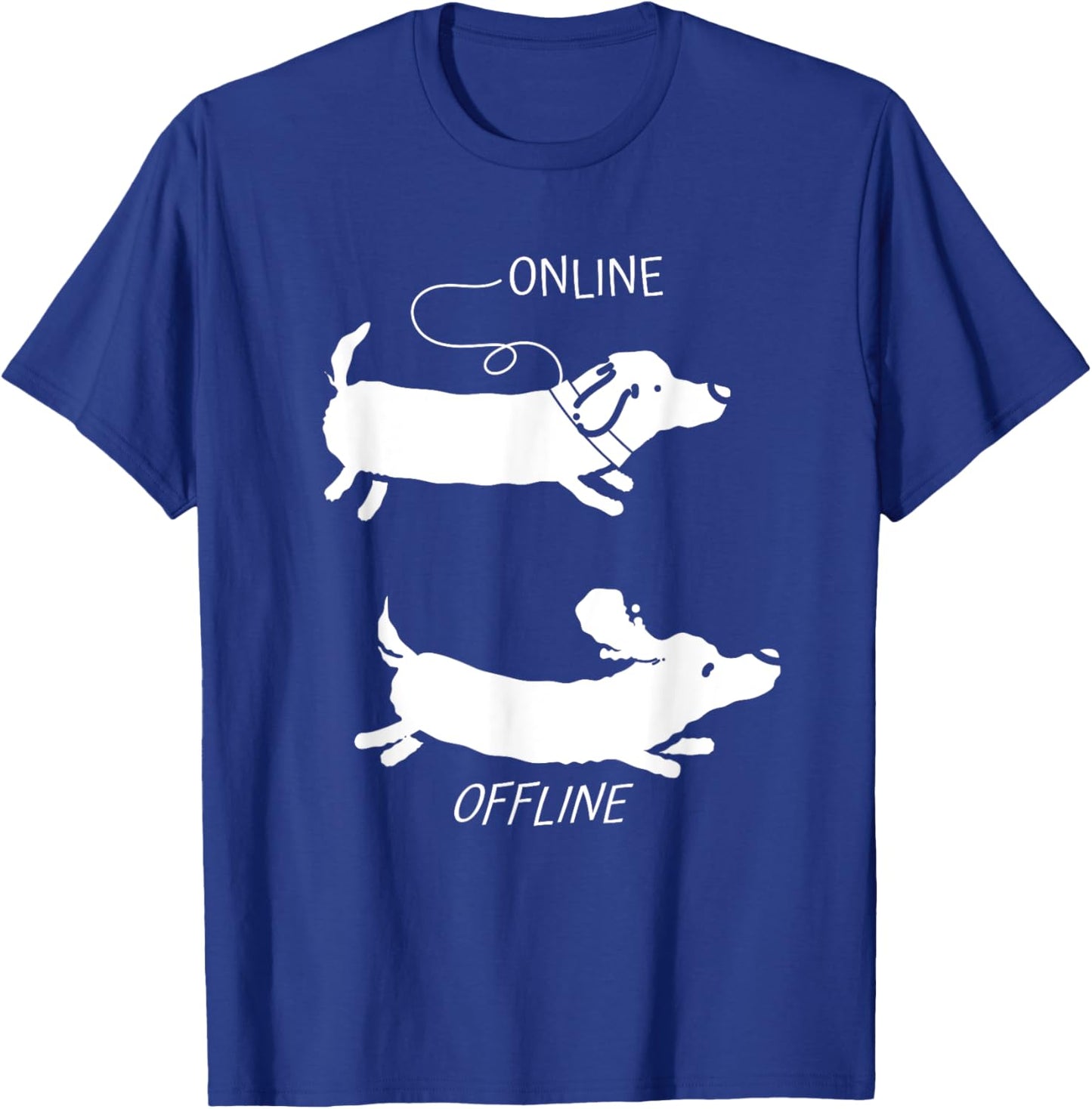 Rough-haired Dachshund Online Offline Dog Dachshund T-Shirt - T-Shirt | Royal