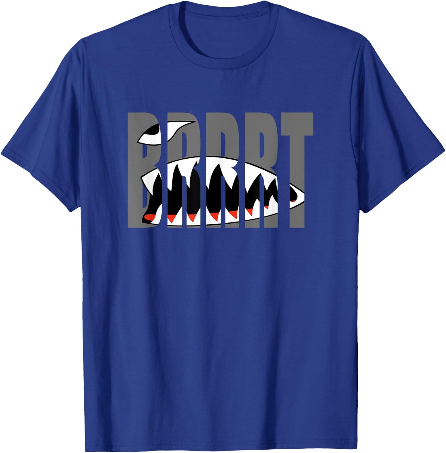 Fairchild A10 A-10 Thunderbolt Warthog Brrrt Shark mouth T-Shirt - T-Shirt | Royal