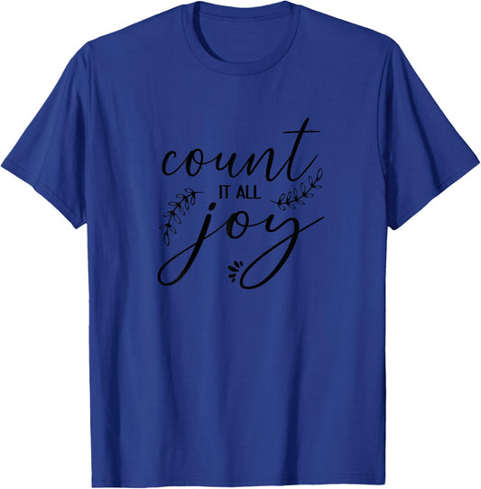 Count It All Joy Faith Based Bible Scripture Women T-Shirt - T-Shirt | Royal