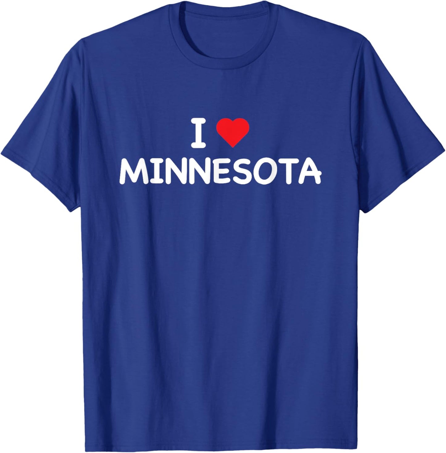 Graphic Crew Inc. Minnesota - I Love Minnesota - Throwback Design - Classic Black T-Shirt - T-Shirt | Royal