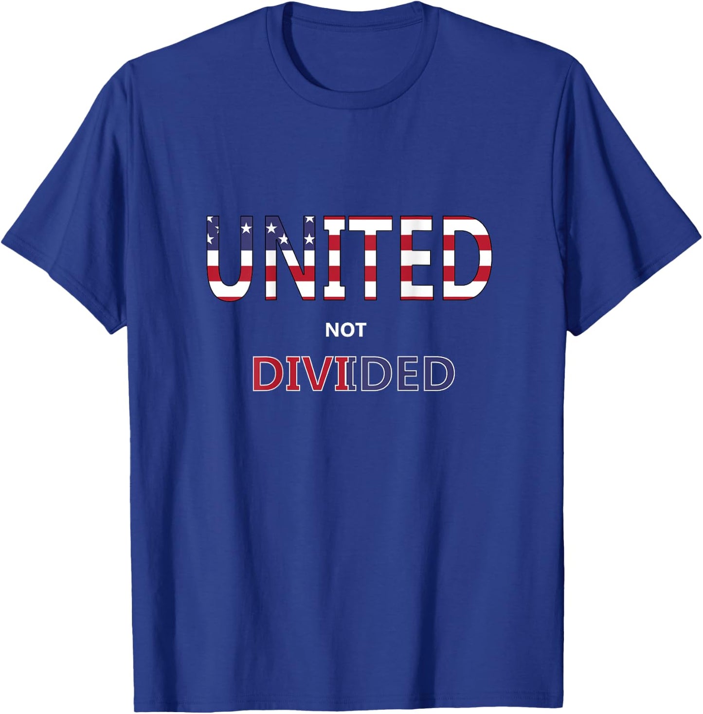 American United Not Divided - States of America T-Shirt - T-Shirt | Royal