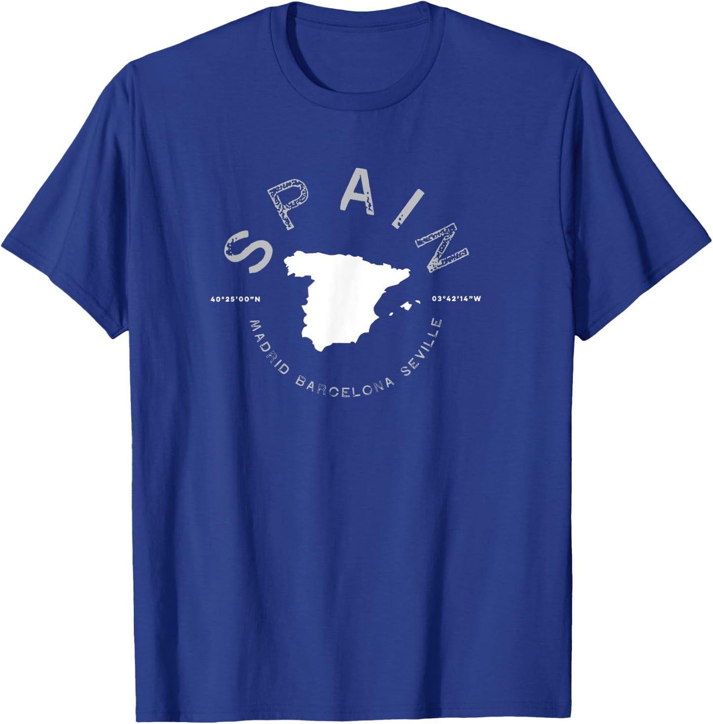 Spain Barcelona Madrid Seville Graphic Vintage Retro T-Shirt - T-Shirt | Royal