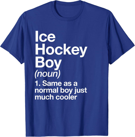 Ice Hockey Boy Definition Funny Sports T-Shirt - T-Shirt | Royal