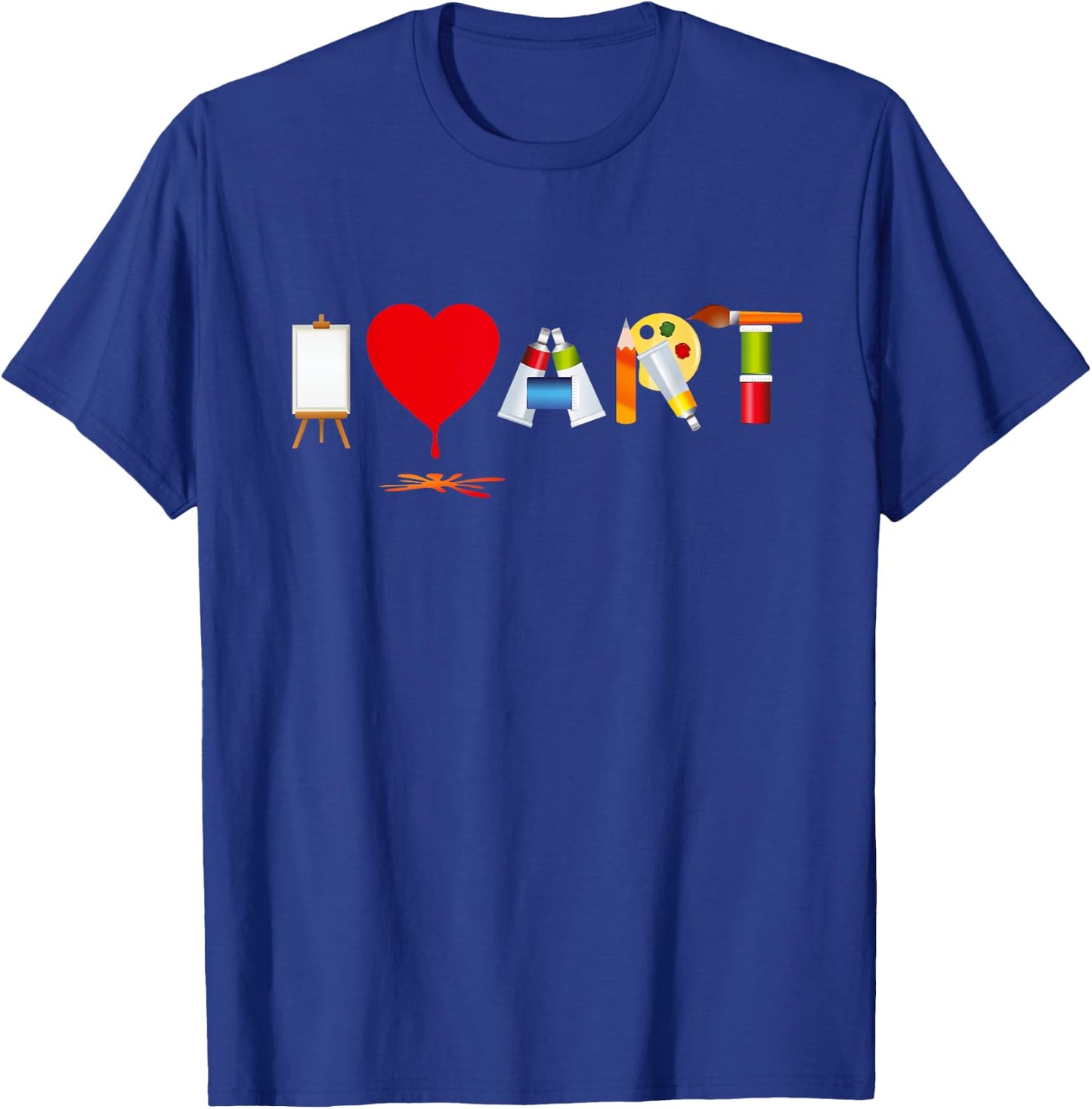I Love Heart The Art For Kids Colourful Little Artists Art T-Shirt - T-Shirt | Royal