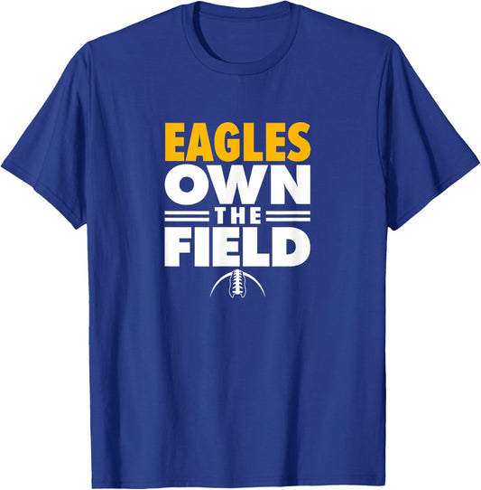 Liberty North High School Own the Field T-Shirt - T-Shirt | Royal