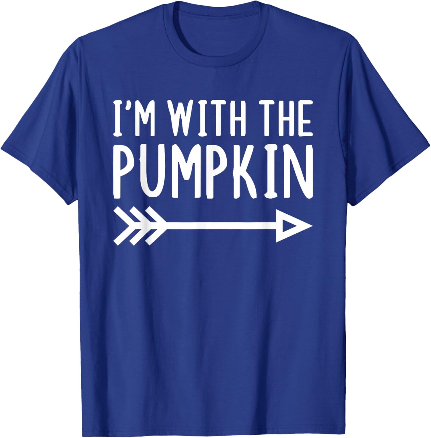 I'm With The Pumpkin Funny Matching Halloween Couple Costume T-Shirt - T-Shirt | Royal
