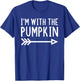 I'm With The Pumpkin Funny Matching Halloween Couple Costume T-Shirt - T-Shirt | Royal