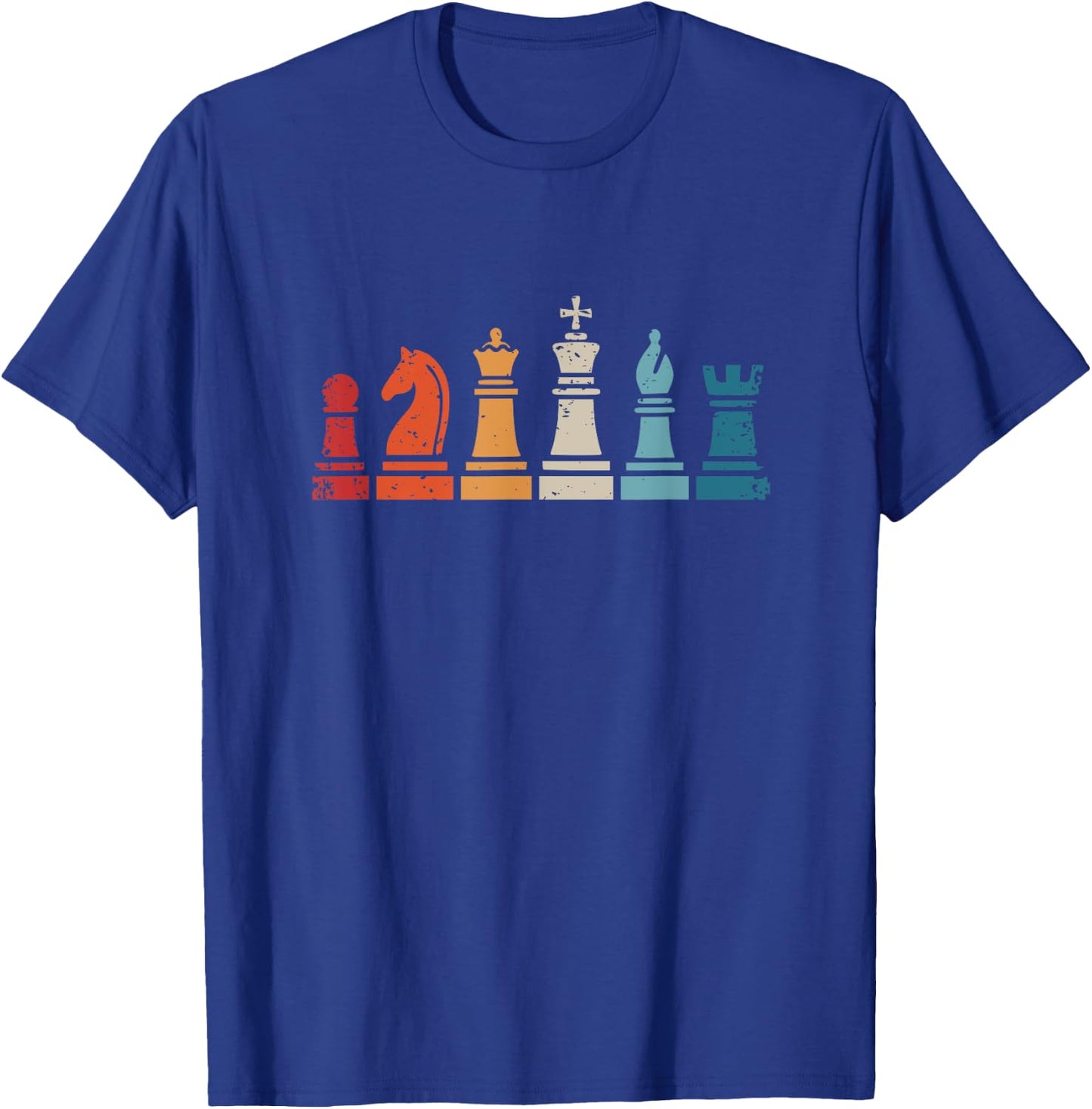Chess Player Vintage Chess Pieces T-Shirt - T-Shirt | Royal