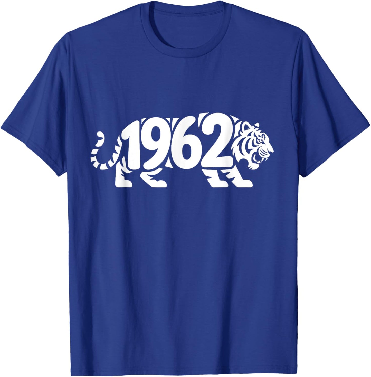 1962 Tiger - Chinese Zodiac Year Personalized Word Art T-Shirt - T-Shirt | Royal