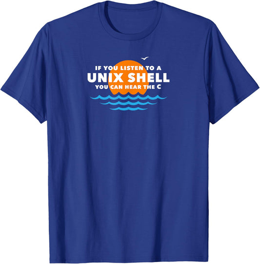 Unix Shell - Computer Science Programming Geek Nerd T-Shirt - T-Shirt | Royal