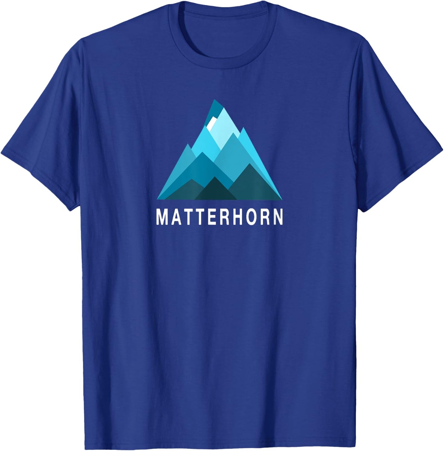 Matterhorn Switzerland Mountain Climbing Swiss Alps T-Shirt - T-Shirt | Royal