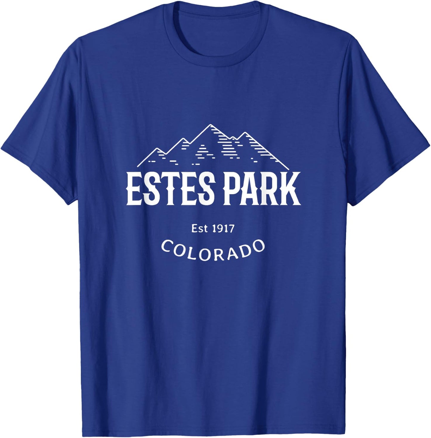 Original Estes Park Colorado Rocky Mountains Graphic Design T-Shirt - T-Shirt | Royal