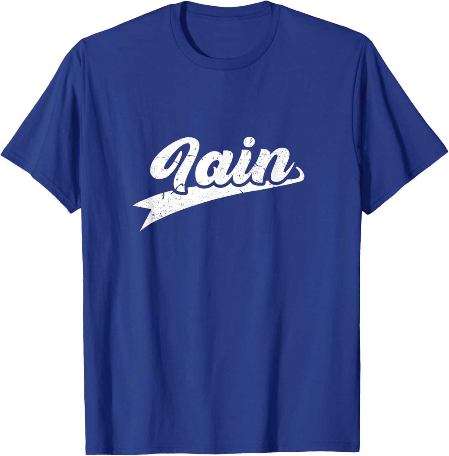 Classic 70s Retro Name Iain T-Shirt - T-Shirt | Royal