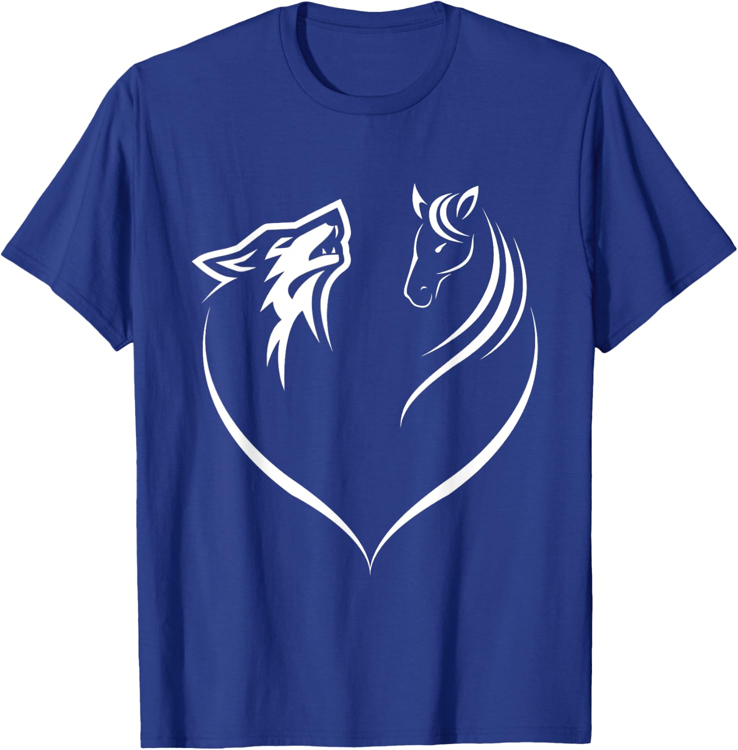 Horse Riding Wolf Animal Lover Gift Horse T-Shirt - T-Shirt | Royal
