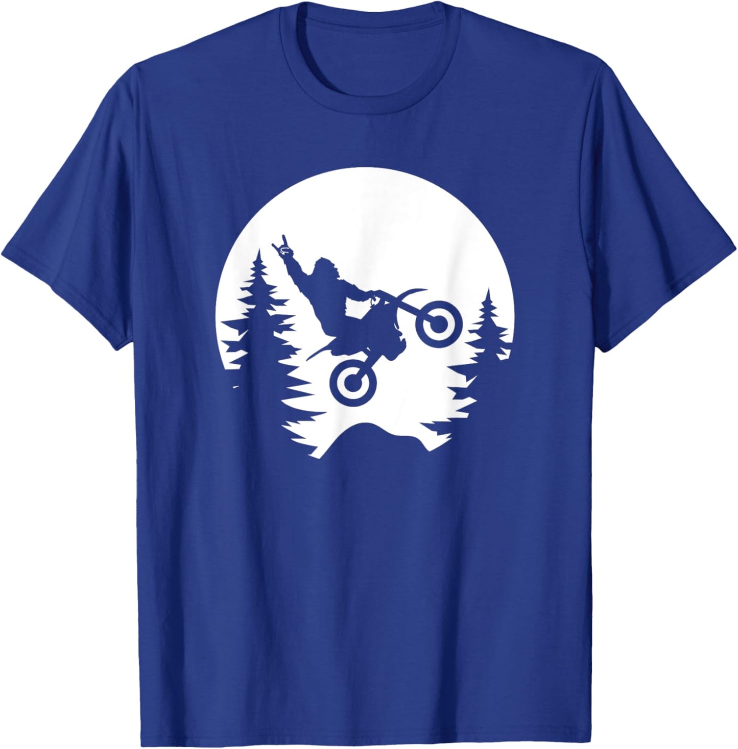 Funny Bigfoot Sasquatch Dirt Bike T-Shirt - T-Shirt | Royal