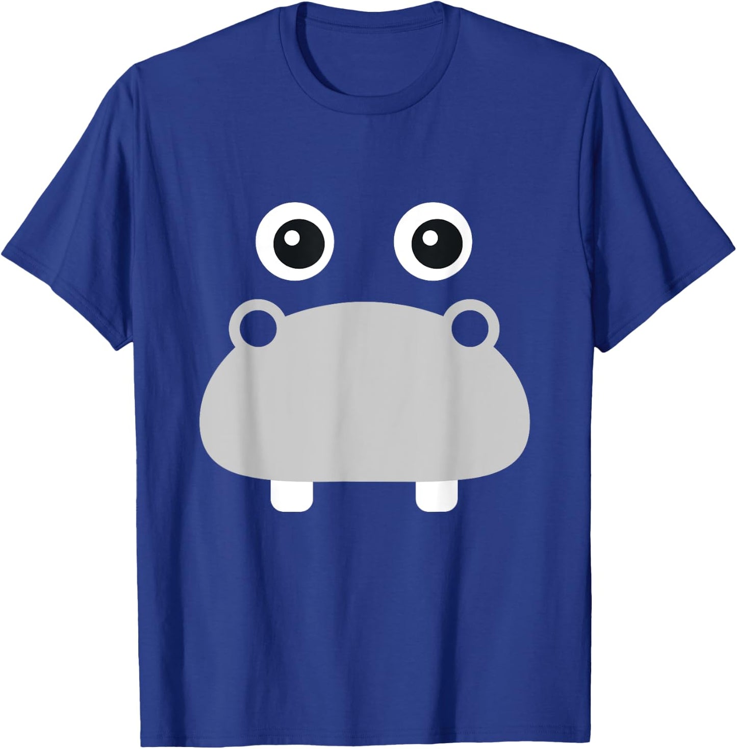 Kawaii Hippo Face Easy Animal Costume T-Shirt - T-Shirt | Royal