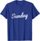 Sunday Fun Retro Days of the Week T-Shirt - T-Shirt | Royal
