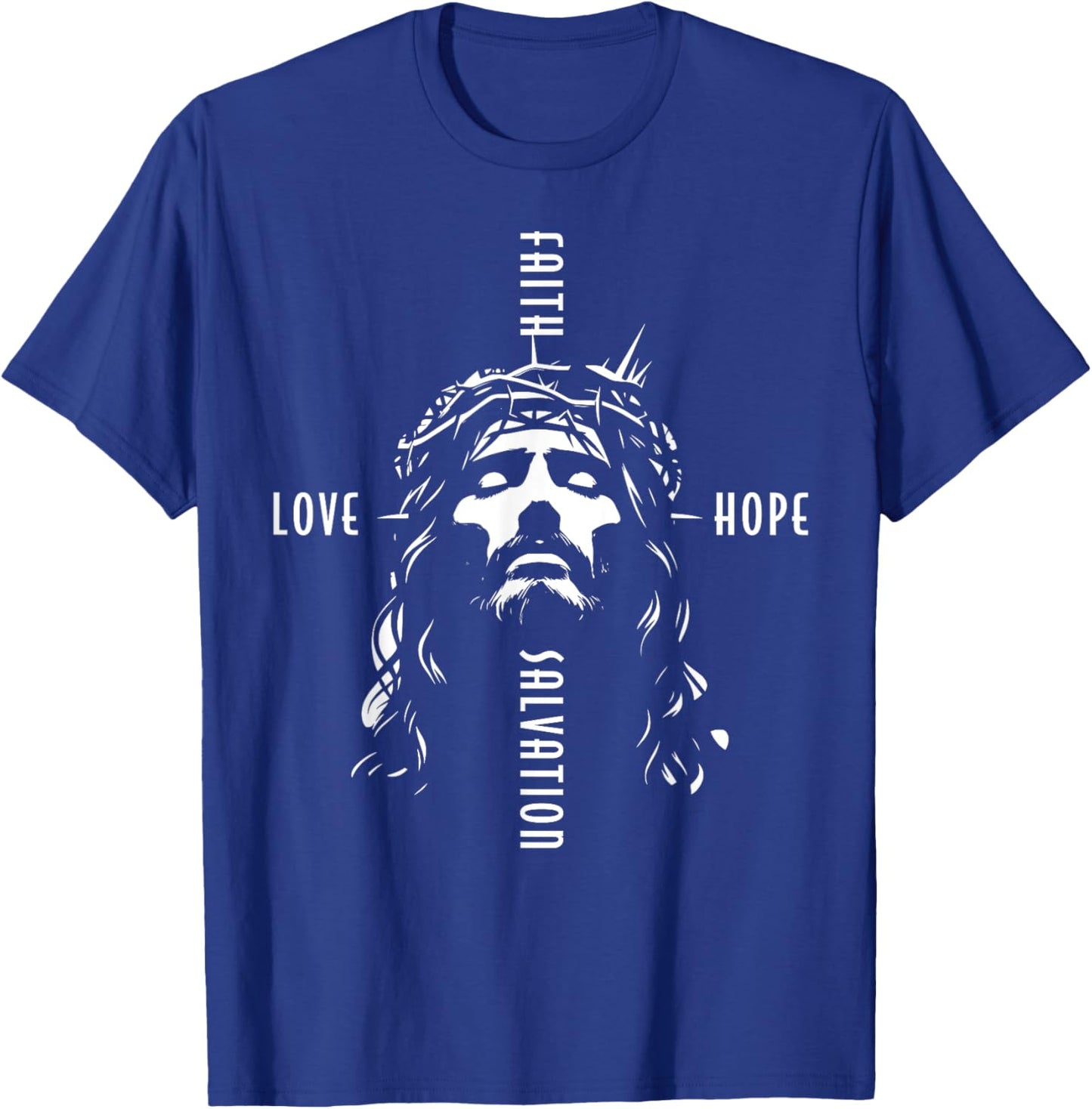 Jesus Cross Beautiful Christian Faith Love Hope Salvation T-Shirt - T-Shirt | Royal