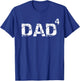 Father's Day Gift from Kids Dad of 4 Dad to the Fourth Power T-Shirt - T-Shirt | Royal
