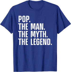Funny Pop Design For Grandpa Grandfather From Grandkids Pop T-Shirt - T-Shirt | Royal