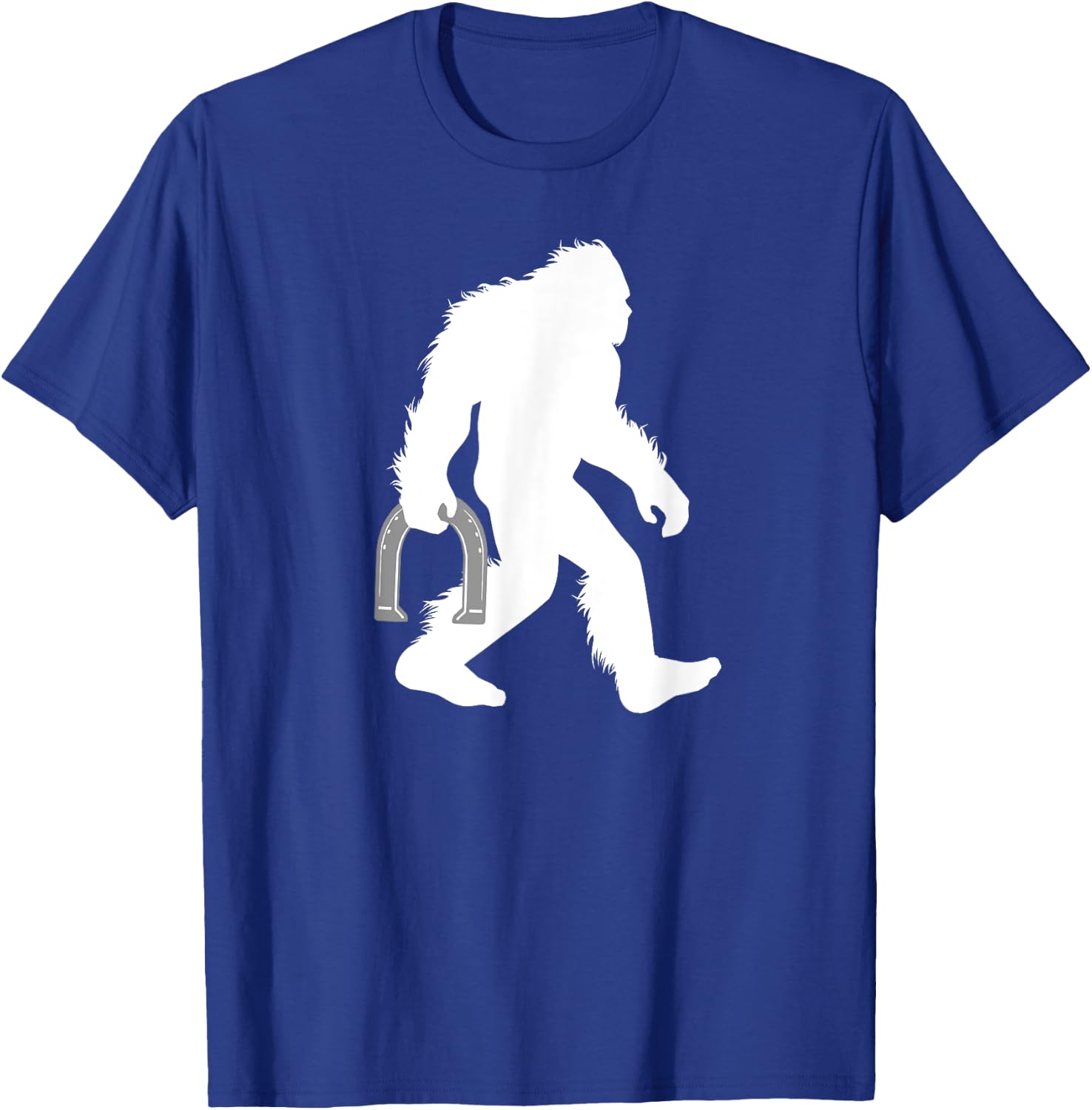 Bigfoot Horseshoe Shirt, Lawn Game Sasquatch Gift T-Shirt - T-Shirt | Royal