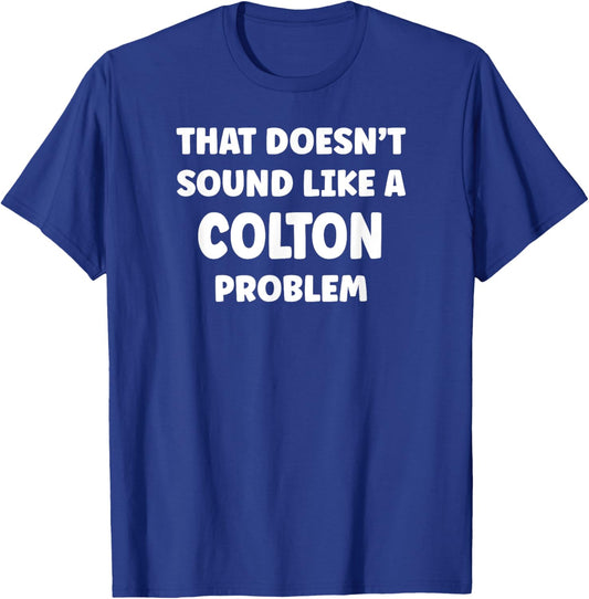 COLTON Personalized Custom Boys COLTON Name T-Shirt - T-Shirt | Royal