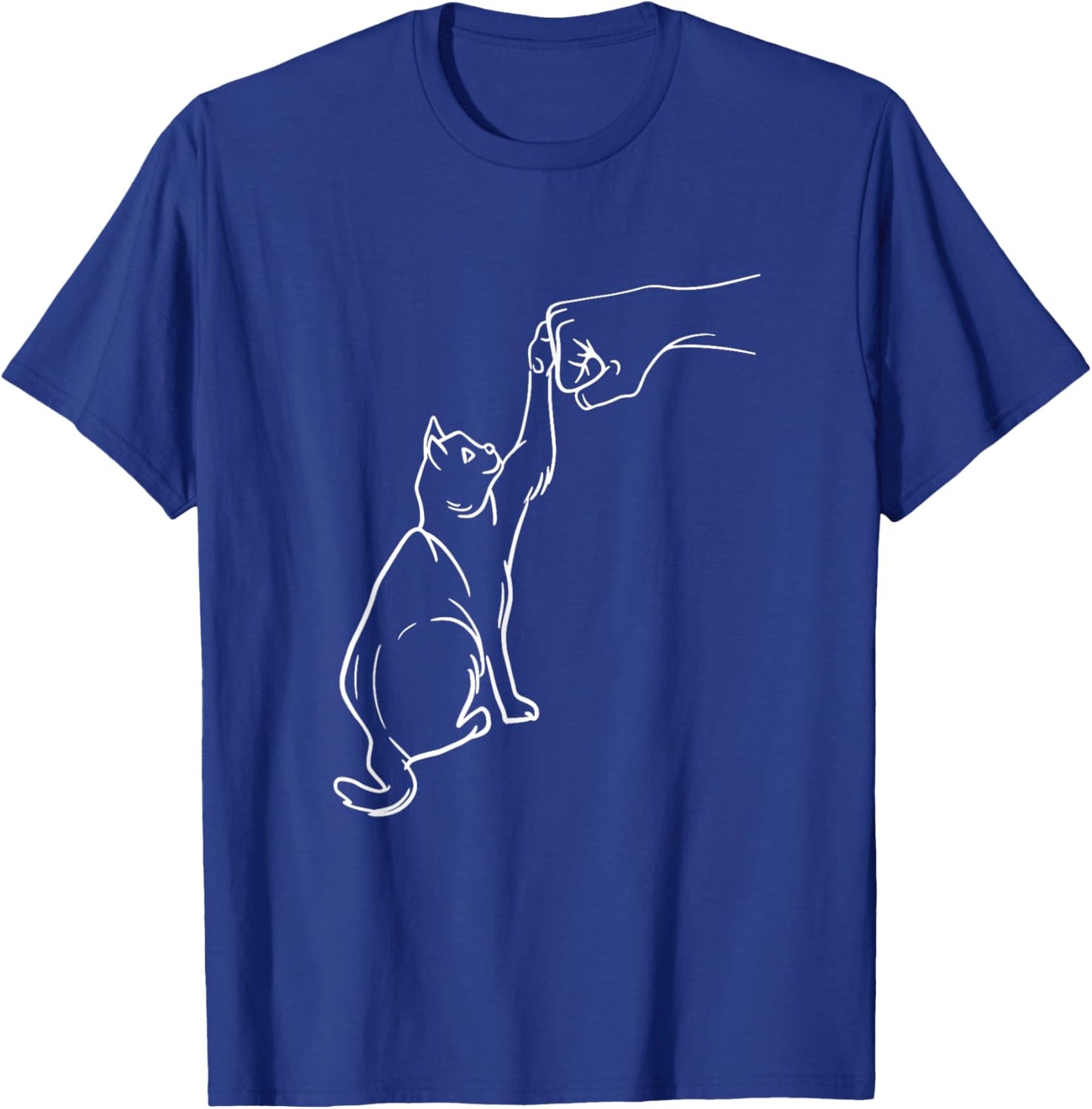 Funny Cat Best Friend Fist Bump Cat Lover T-Shirt - T-Shirt | Royal