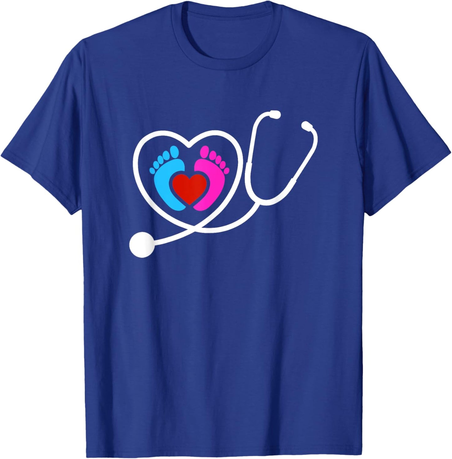 Stethoscope Obstetrics Gynecology Nurse Obgyn Obstetrician T-Shirt - T-Shirt | Royal