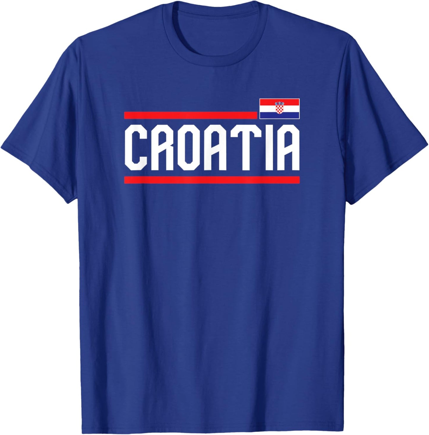 Croatia Flag Croatian Vintage Travel Souvenir T-Shirt - T-Shirt | Royal