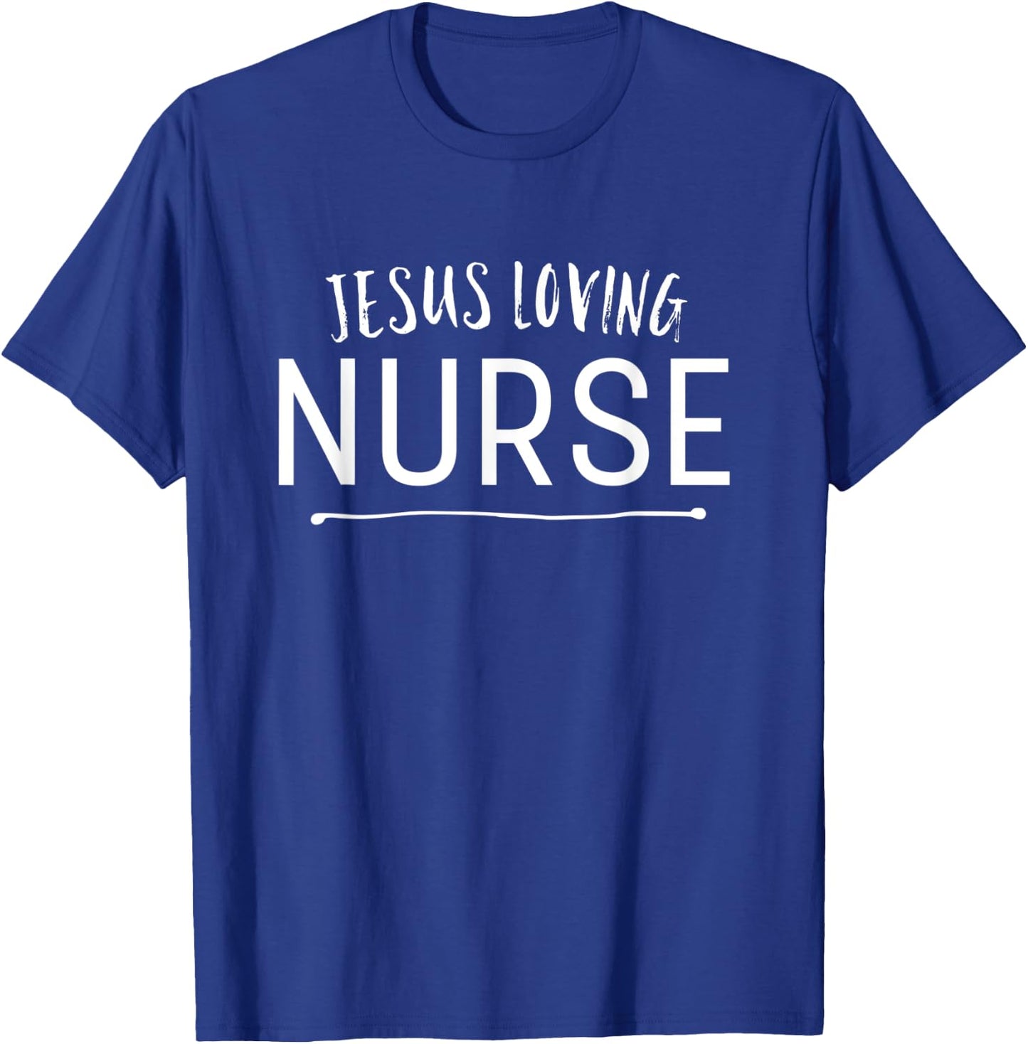Jesus Loving Nurse Cute Christian Deluxe T-Shirt - T-Shirt | Royal