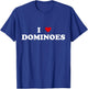 I Heart Domino Player - I Love Dominoes T-Shirt - T-Shirt | Royal