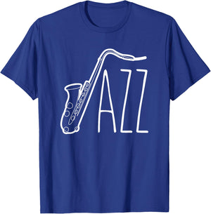 Cool Saxophone Women Jazz Music Band Musician Player T-Shirt - T-Shirt | Royal