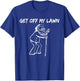 Funny Grumpy Old Man Get Off My Lawn For Seniors T-Shirt - T-Shirt | Royal