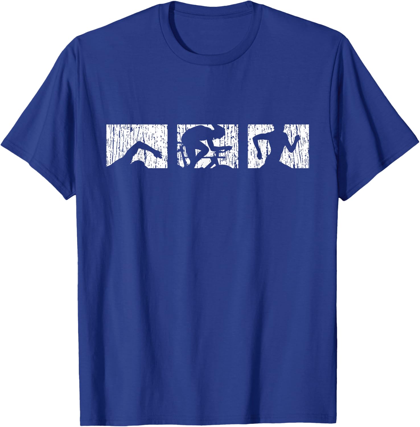 Triathlon Triathlete Swim Bike Run T-Shirt - T-Shirt | Royal