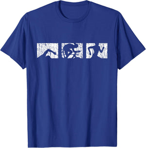 Triathlon Triathlete Swim Bike Run T-Shirt - T-Shirt | Royal