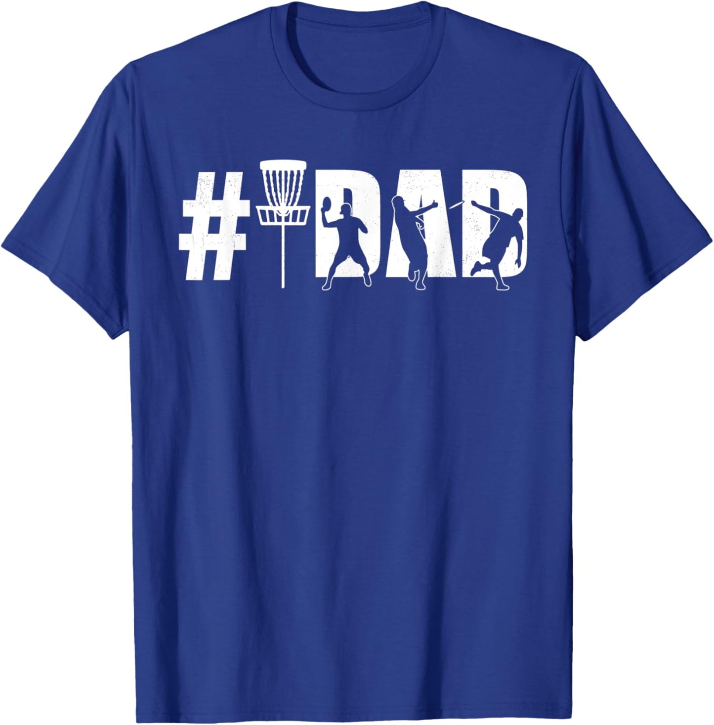 Number One Disc Golf Dad Father's Day #1 Daddy Flying Disc T-Shirt - T-Shirt | Royal