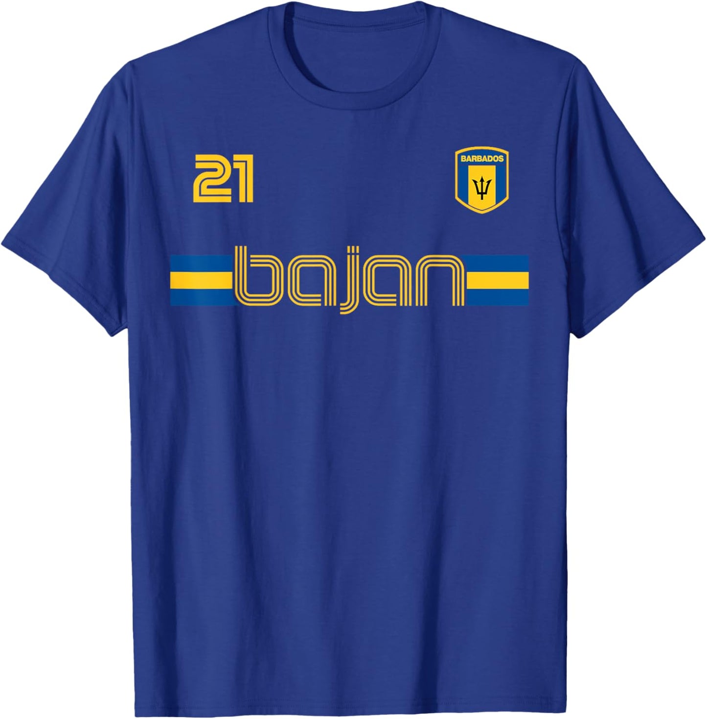 BAJAN Patriotic Retro Jersey Barbados Flag Women Kids Men T-Shirt - T-Shirt | Royal