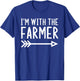 I'm With The Farmer Funny Matching Halloween Couple Costume T-Shirt - T-Shirt | Royal
