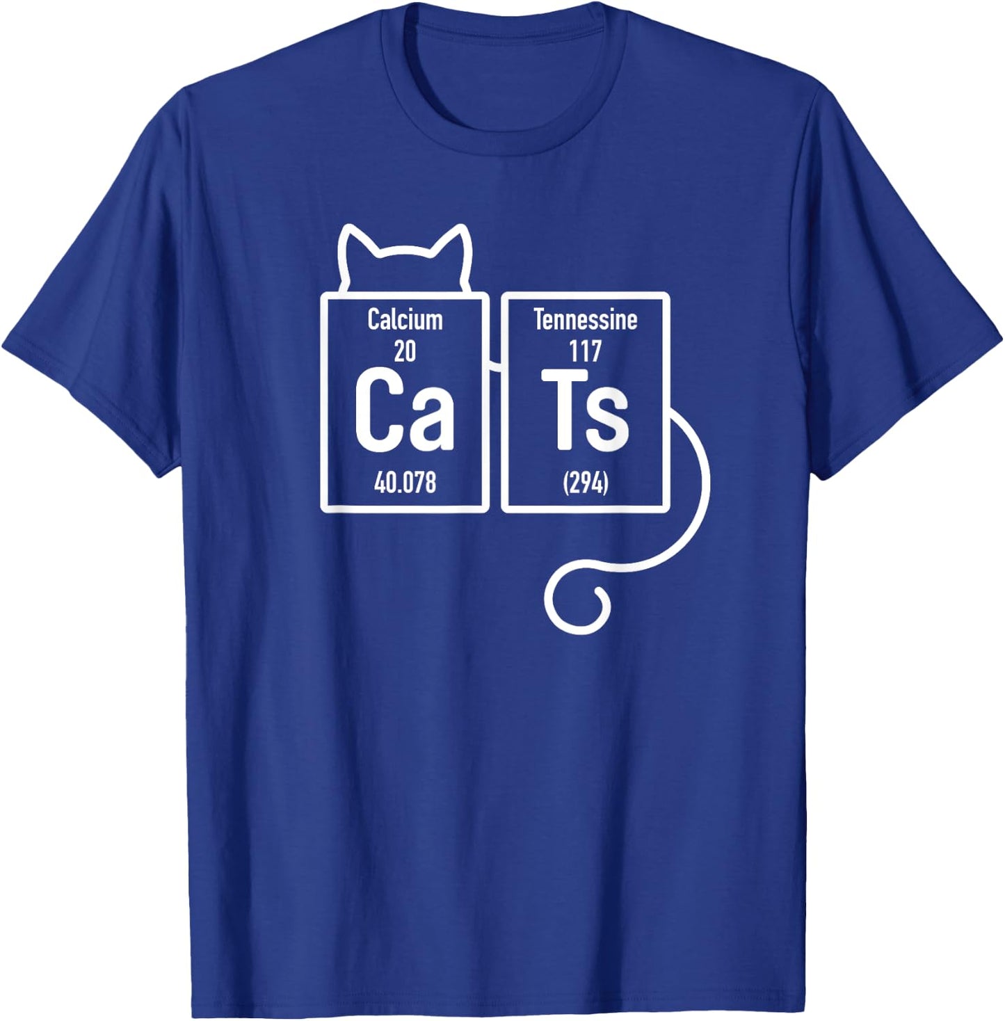 CATS | Lover Periodic Table Elements Funny Science T-Shirt - T-Shirt | Royal